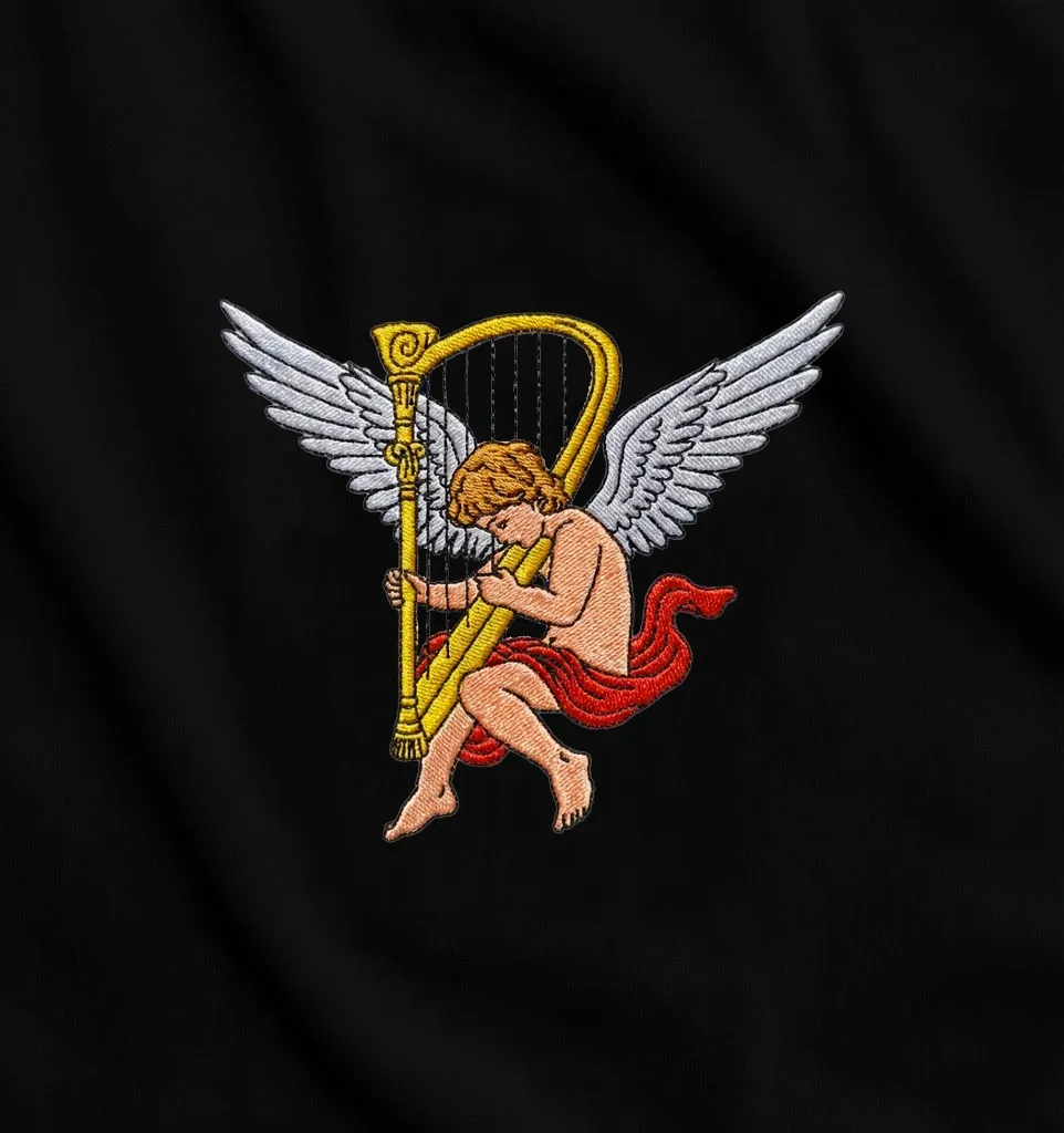 Angel with a harp hoodie - Thumbnail 2